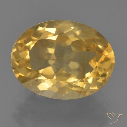 3.58ct Natural Dorado claro medio Citrino, Ovalada, VVS-VS