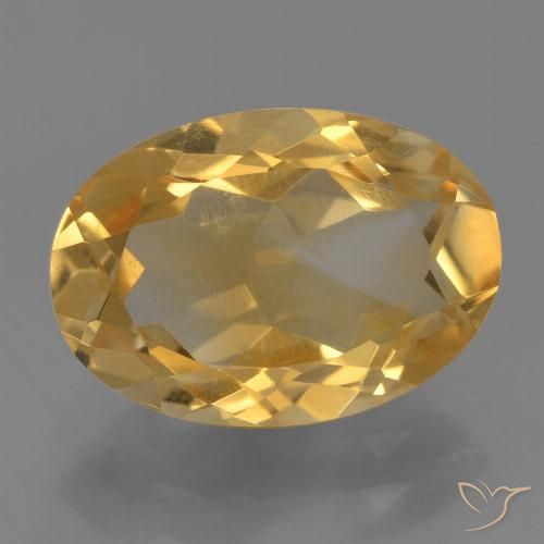 3.04ct Natural Dorado oscuro medio Citrino, Ovalada, VVS-VS