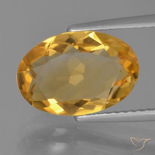 3.28ct Natural Dorado oscuro Citrino, Ovalada, VVS-VS