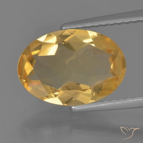 2.90ct Natural Dorado oscuro medio Citrino, Ovalada, VVS-VS