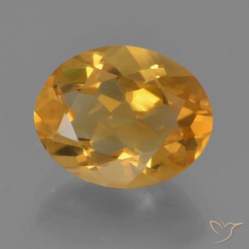 2.56ct Natural Dorado naranja oscuro Citrino, Ovalada, VVS-VS