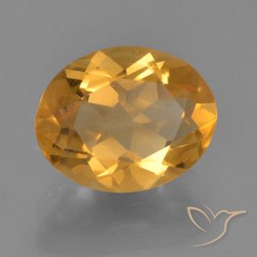 Citrino Dorado naranja oscuro natural de 2.56 ct, Ovalada, VVS-VS