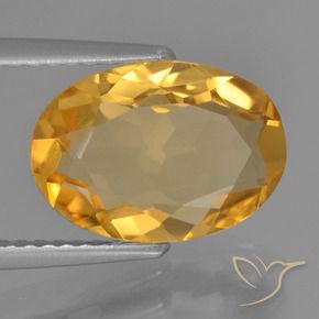 Citrino Dorado naranja oscuro natural de 2.60 ct, Ovalada, VVS-VS