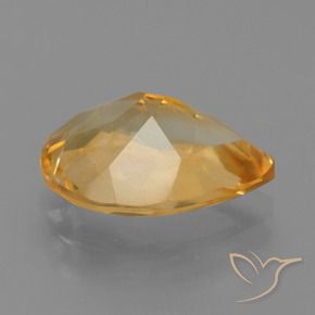 Citrino Dorado naranja claro medio natural de 2.99 ct, En forma de pera, VS