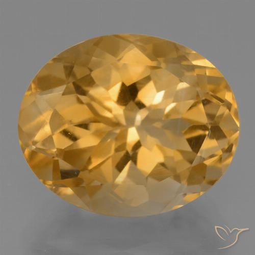6.17ct Natural Naranja medio Citrino, Ovalada, VVS-VS