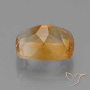 Citrino Naranja dorado intenso natural de 3.12 ct, Forma Cojín, VS