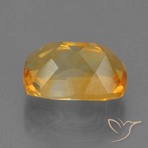 Citrino Dorado naranja intenso natural de 2.27 ct, Forma Cojín, VS