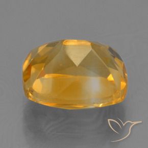 Citrino Dorado naranja intenso natural de 2.76 ct, Forma Cojín, VS