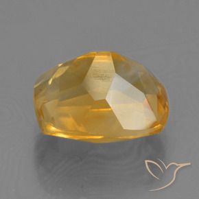 Citrino Dorado naranja oscuro natural de 2.81 ct, Forma Cojín, VS