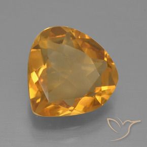 Citrino Dorado naranja intenso natural de 2.20 ct, En forma de pera, VS