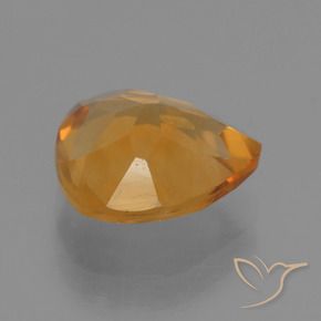 Citrino Dorado naranja intenso natural de 2.20 ct, En forma de pera, VS