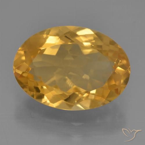 3.95ct Natural Dorado oscuro Citrino, Ovalada, VS