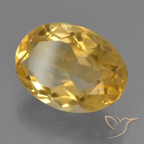 Citrino Dorado natural de 3.28 ct, Ovalada, VVS-VS