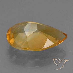 Citrino Dorado naranja intenso natural de 2.31 ct, En forma de pera, VVS-VS