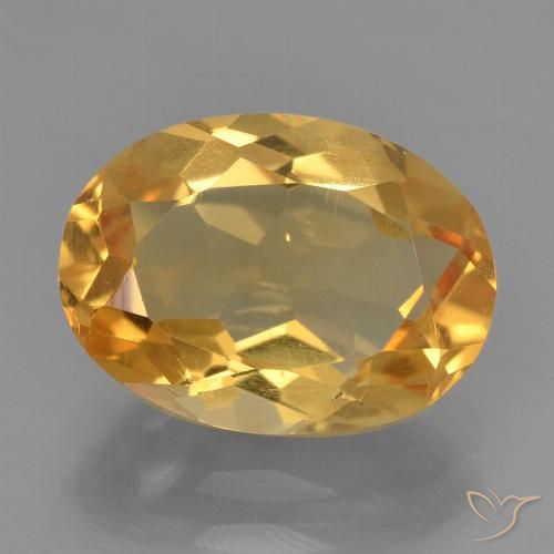 2.59ct Natural Dorado naranja oscuro Citrino, Ovalada, VS