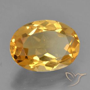 Citrino Dorado naranja oscuro natural de 2.59 ct, Ovalada, VS