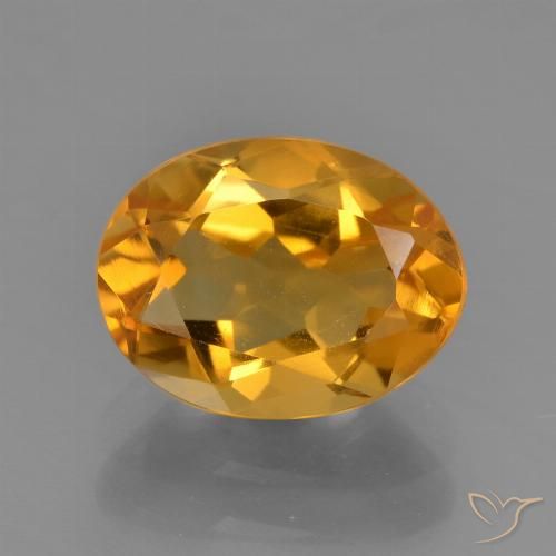 1.97ct Natural Dorado naranja intenso Citrino, Ovalada, VS