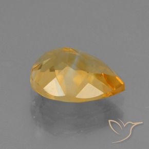Citrino Naranja dorado intenso natural de 1.49 ct, En forma de pera, VS