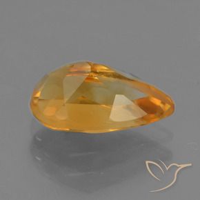 Citrino Naranja oscuro natural de 1.66 ct, En forma de pera, VVS-VS