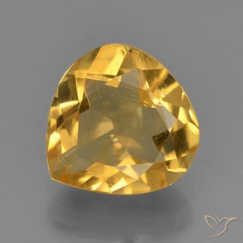 1.45ct Natural Dorado oscuro Citrino, En forma de pera, VS