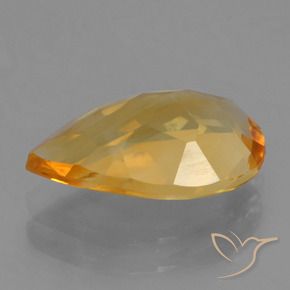 Citrino Dorado oscuro medio natural de 2.41 ct, En forma de pera, VVS-VS