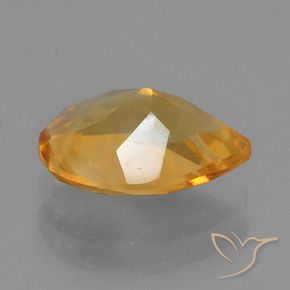 Citrino Dorado naranja intenso natural de 2.07 ct, En forma de pera, VS