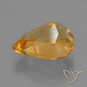 Citrino Dorado naranja natural de 2.32 ct, En forma de pera, VS