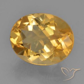 Citrino Naranja dorado intenso natural de 4.71 ct, Ovalada, VS-SI