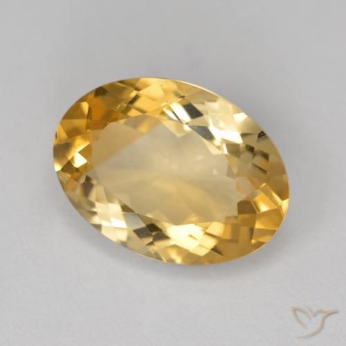 Citrino Dorado natural de 5.30 ct, Ovalada, VVS-VS