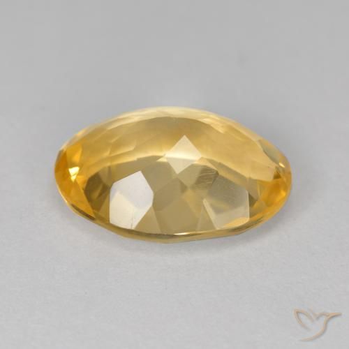 Citrino Dorado natural de 5.30 ct, Ovalada, VVS-VS