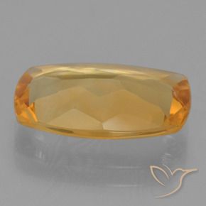 Citrino Dorado naranja intenso natural de 3.55 ct, Forma Cojín, VVS-VS