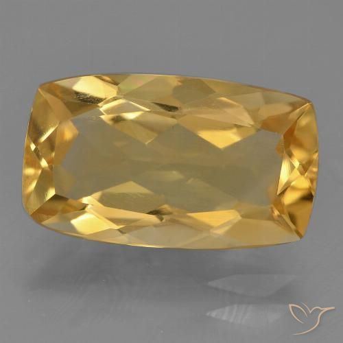 3.96ct Natural Dorado oscuro medio Citrino, Forma Cojín, VS