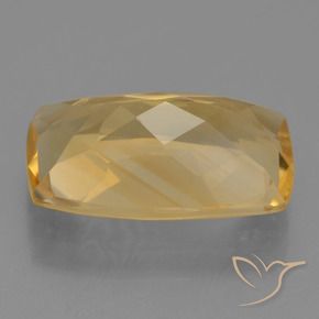Citrino Dorado oscuro medio natural de 3.96 ct, Forma Cojín, VS