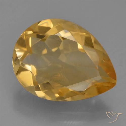 4.72ct Natural Dorado oscuro medio Citrino, En forma de pera, VS