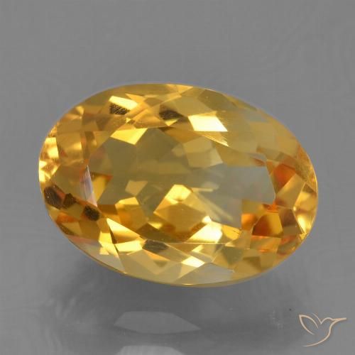2.90ct Natural Dorado naranja intenso Citrino, Ovalada, VS