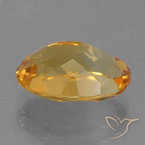 Citrino Dorado naranja intenso natural de 2.90 ct, Ovalada, VS