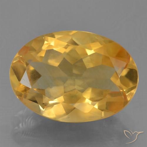 4.95ct Natural Dorado oscuro medio Citrino, Ovalada, VS