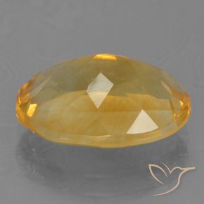 Citrino Dorado oscuro medio natural de 4.95 ct, Ovalada, VS