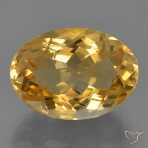4.11ct Natural Naranja dorado intenso Citrino, Ovalada, VS