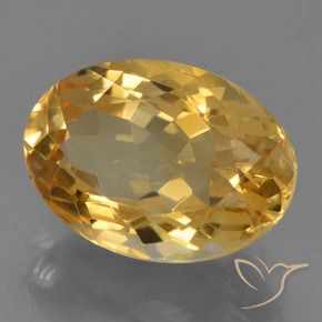 Citrino Naranja dorado intenso natural de 4.11 ct, Ovalada, VS