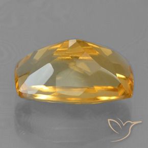 Citrino Dorado naranja oscuro natural de 4.24 ct, Forma Cojín, VVS-VS