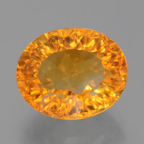 Citrino oro natural de 5,00 ct, corte óvalo, VS