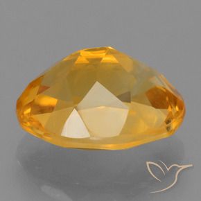 Citrino Dorado naranja intenso natural de 3.01 ct, Ovalada, VS
