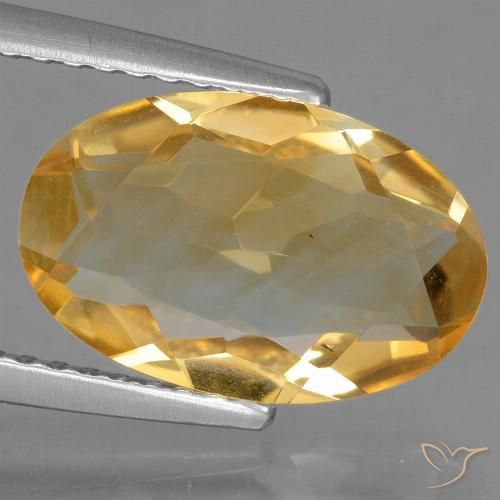 2.70ct Natural Dorado naranja claro medio Citrino, Ovalada, VS