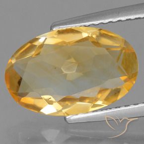 Citrino Dorado naranja claro medio natural de 2.70 ct, Ovalada, VS