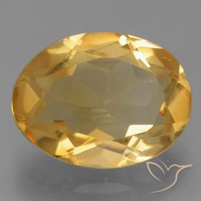 Citrino Dorado naranja claro medio natural de 2.63 ct, Ovalada, VVS-VS