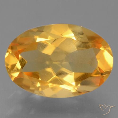 2.42ct Natural Dorado naranja intenso Citrino, Ovalada, VVS-VS