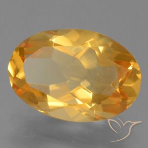 Citrino Dorado naranja intenso natural de 2.42 ct, Ovalada, VVS-VS
