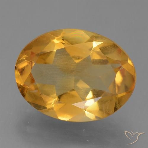 2.08ct Natural Dorado naranja intenso Citrino, Ovalada, VS