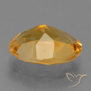 Citrino Dorado naranja intenso natural de 2.08 ct, Ovalada, VS